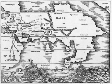 Sebastian Munster Asien, In Cosmographia, Beschreibung aller Lender. Basel 1546.